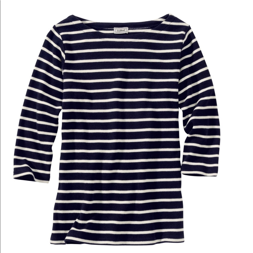 LL Bean Sailor’s Shirt, Three-quarter Boatneck, 2X